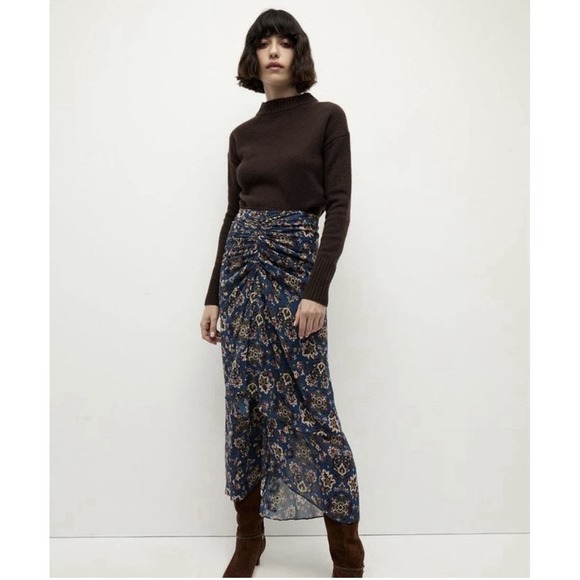 Veronica Beard Dresses & Skirts - Veronica Beard 100% Silk Sira Skirt Size 6  Printed Silk Chiffon Multi High/low
